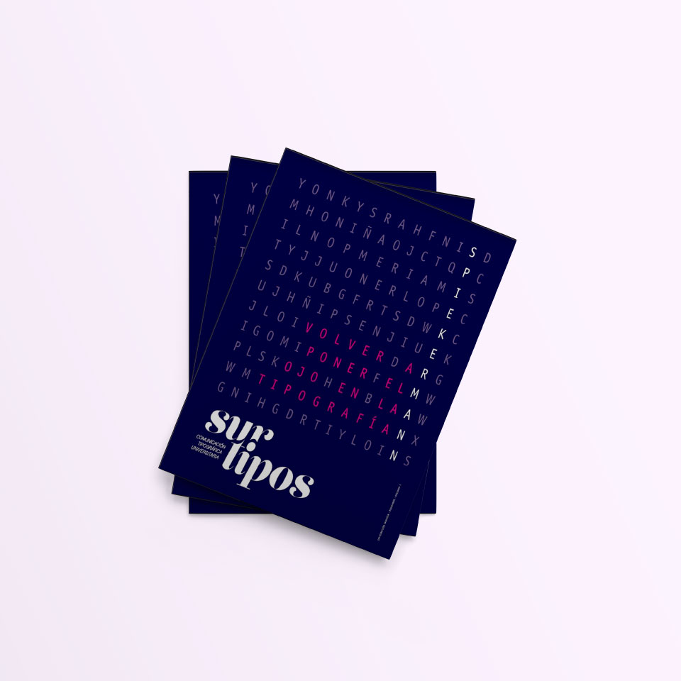 Mockup de tapa de revista tipográfica