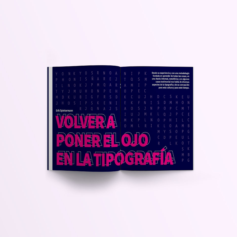 Mockup de la entrada a la primera nota de la revista tipográfica