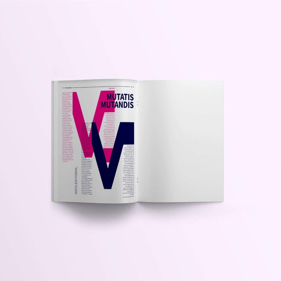 Mockup de la tercera nota de la revista tipográfica