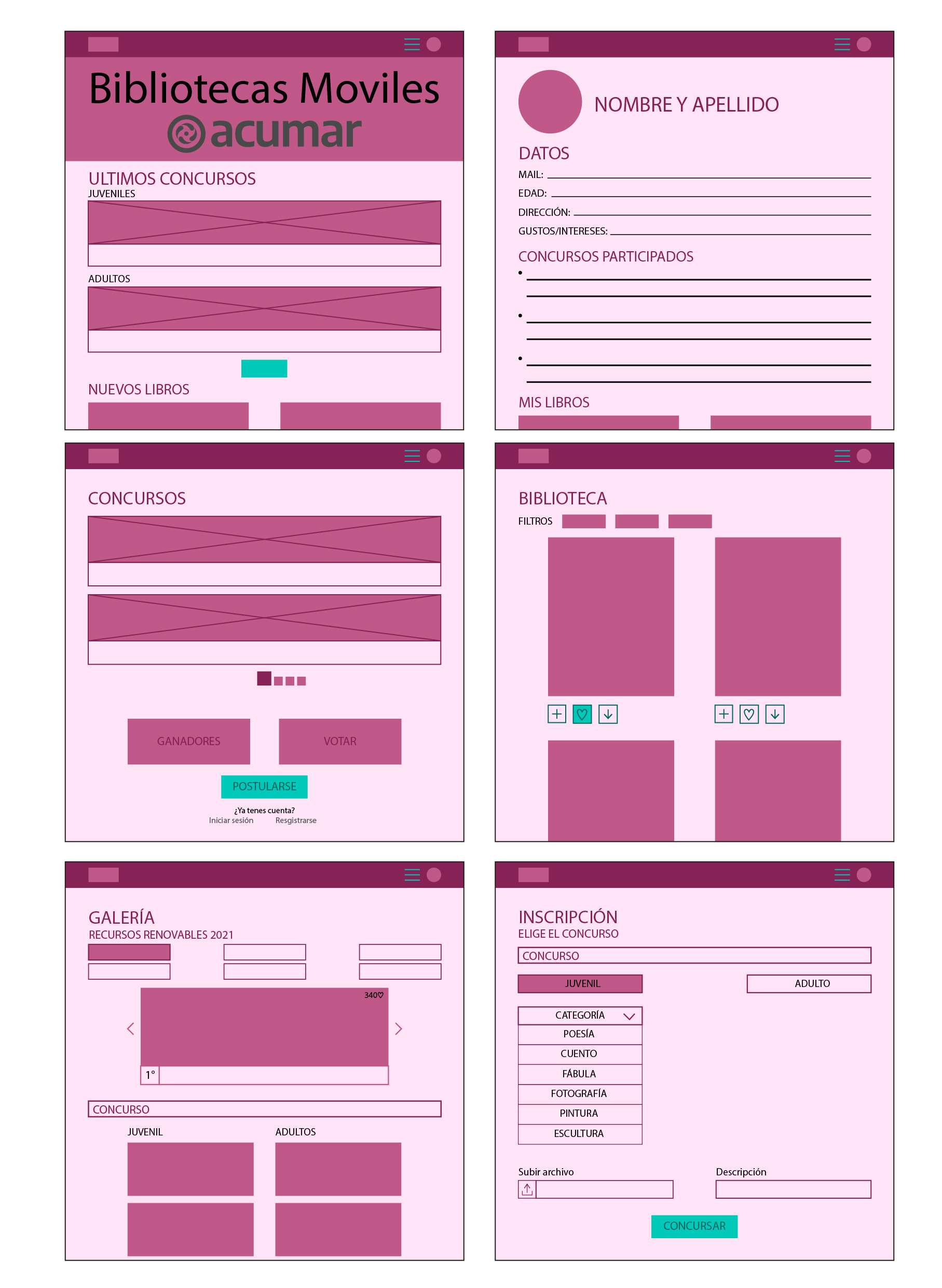 boceto de la webapp en laptop