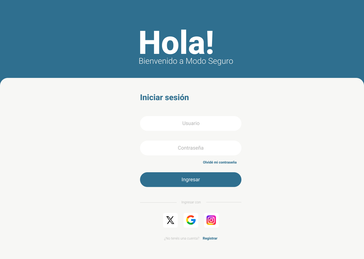 Prototipo escritorio Inicio